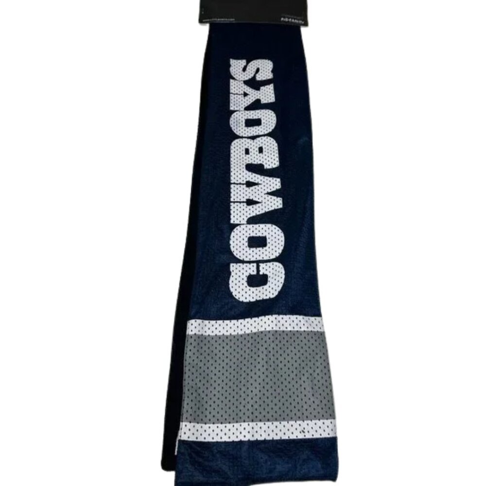 2/$20 Dallas Cowboys jersey scarf in navy blue with white "COWBOYS"